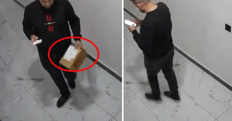 Kargoyu kameraya bakarak kırdı