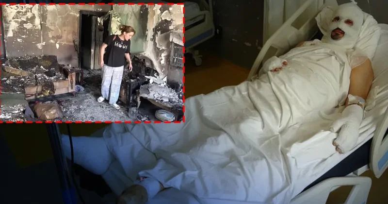 Hatay’da alevlerin arasında ailesini kurtarmak isterken ağır yaralandı: Lamba ile telefon aynı anda patladı!”