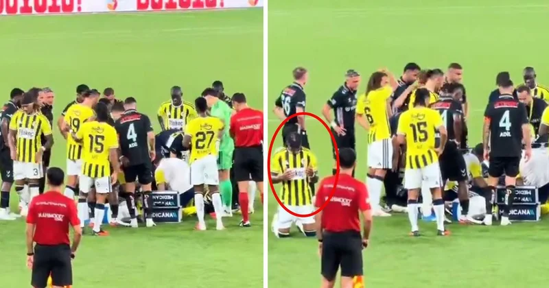 Dün geceye damga vuran anlar! Arkadaşının hareketsiz yattığını görünce dua etti