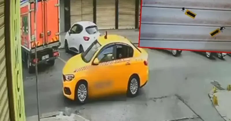 Küçükçekmece de kuyumcuya silahlı saldırı kamerada; 2 şüpheli taksiyle olay yerine gelmiş