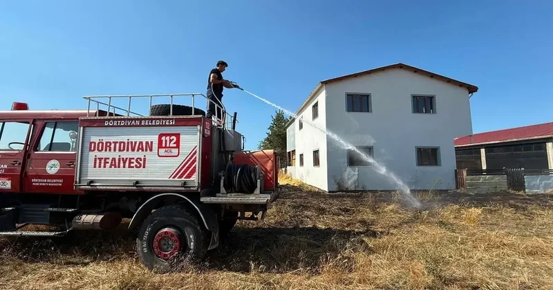 Bolu’da kereste fabrikasının yanında korkutan yangın: Alevler tesise sıçramadan söndürüldü