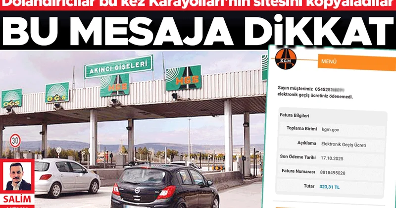 Dikkat sahte siteyle dolandırıyorlar... Araç sahiplerine HGS tuzağı