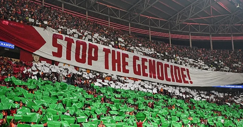Galatasaray ın Filistin koreografisinden rahatsız oldular! İsrail medyasından skandal paylaşım...