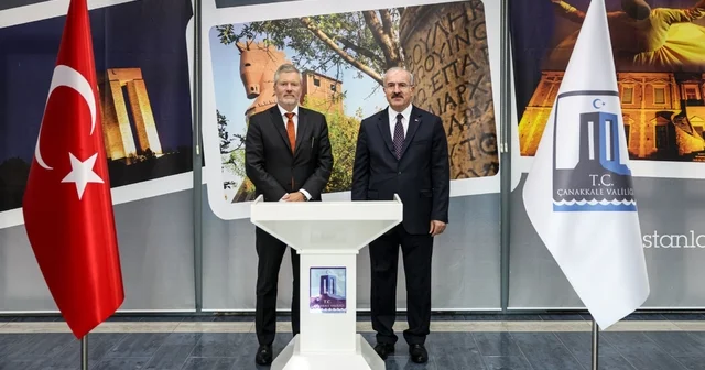 Norveç in Ankara Büyükelçisi Gaarder, Çanakkale Valisi Toraman ı ziyaret etti Çanakkale Haberleri