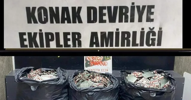 İzmir de 42 bin 500 sentetik hap ele geçirildi İzmir Haberleri