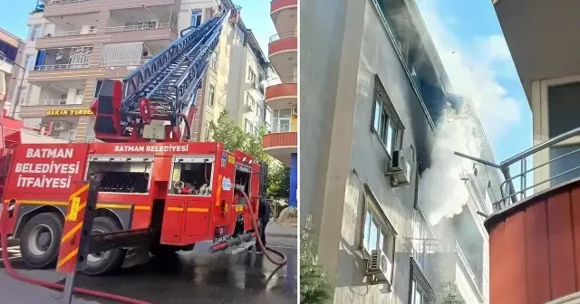 Batman da çıkan yangında anne ve iki çocuğu dumandan etkilendi Batman Haberleri