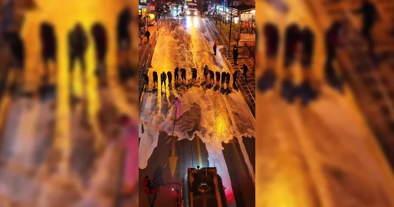 Barajlar alarm verirken! Ümraniye Belediyesi köpürte köpürte sokakları yıkadı