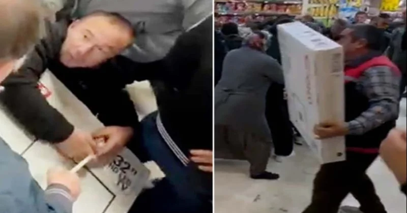 Bin liralık televizyon için birbirlerini ezdiler! Sözcü Gazetesi