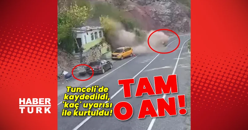 Tam o an! Tunceli de kaydedildi, kaç uyarısıyla kurtuldu! Son dakika haberleri