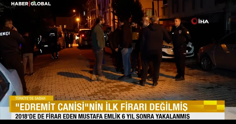 Edremit canisi nin ilk firarı değilmiş: 2018 de de firar eden Mustafa Emlik 6 yıl sonra yakalanmış