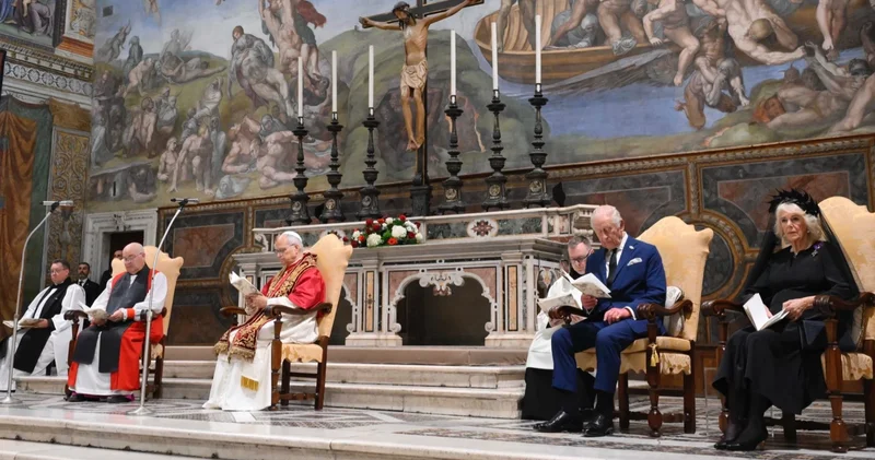 İngiltere Kralı ile Papa 491 yıl sonra ilk kez birlikte dua etti