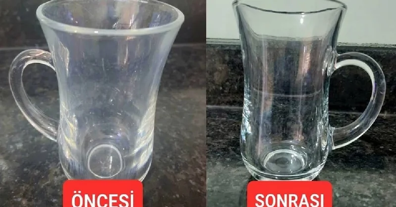 Kireçlenen bardakları yeni gibi parlatıyor: Bir tutam yetiyor Sözcü Gazetesi