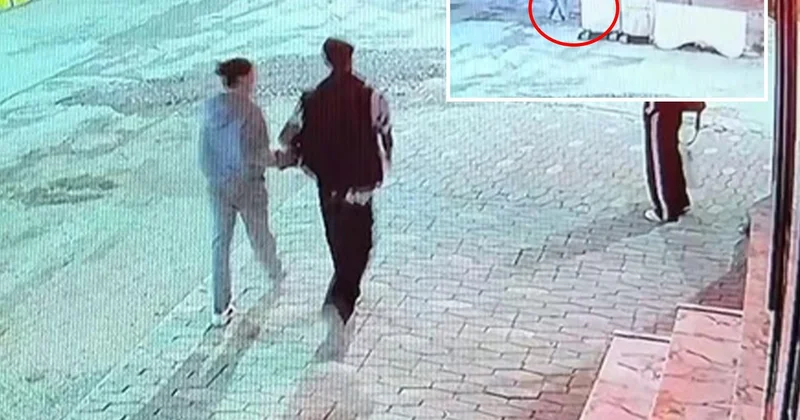 Adıyaman da çöp konteyneri yanındaki kediye taşla vuran kadın kamerada görüntülendi