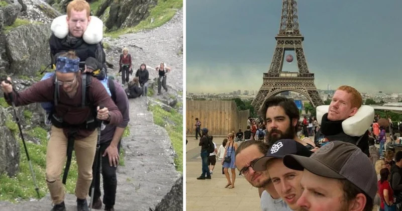 Gerçek dostluğun fotoğrafı! Engelleri birlikte aşıyorlar