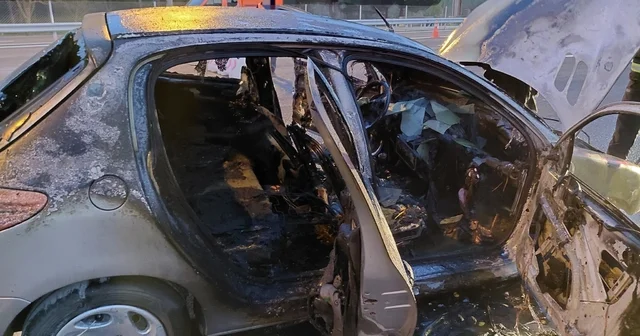 Lüleburgaz da otomobil yangını Kırklareli Haberleri