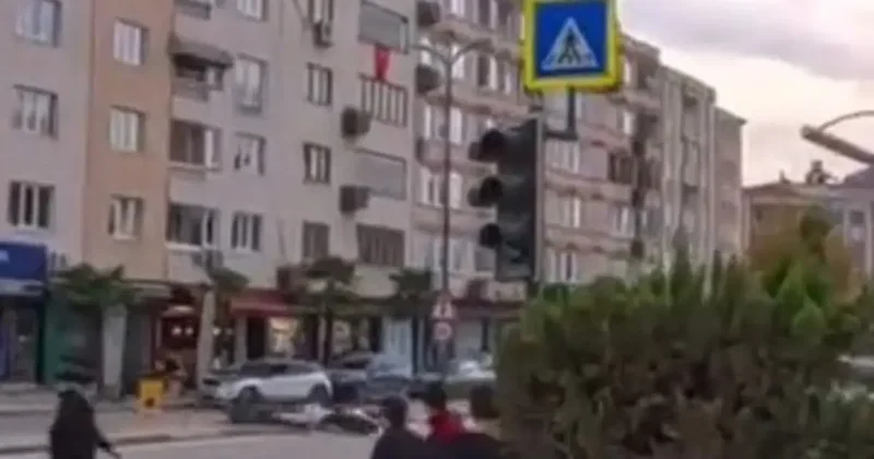 Kaza anı kask kamerasına yansıdı