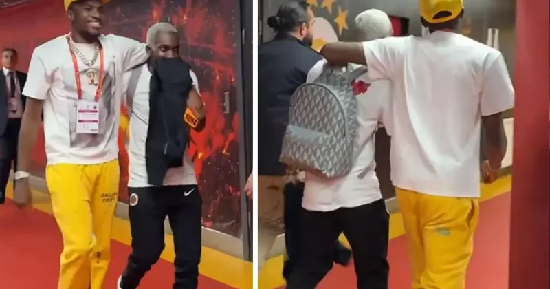 Osimhen ve Onyekuru nun maç sonu görüntüsü tepki çekti