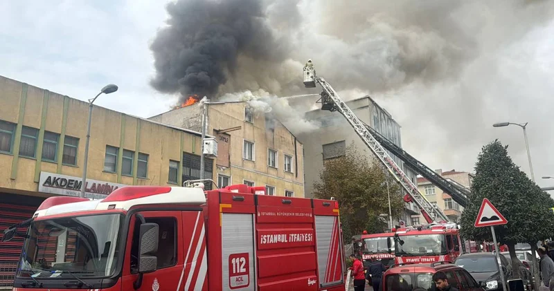 Güngören de tekstil fabrikasında yangın