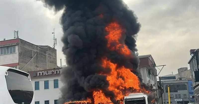 Park halindeki otobüsler cayır cayır yandı