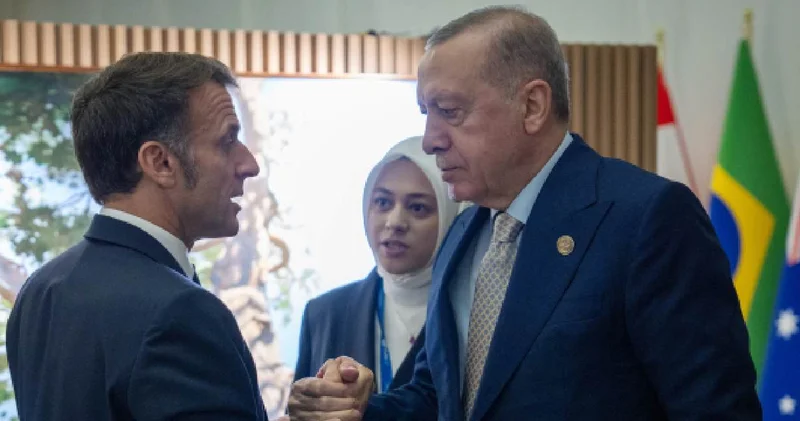 Erdoğan Fransa Cumhurbaşkanı Macron ile görüştü