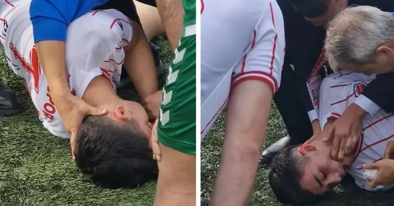 Sahada korku dolu anlar! Bilincini kaybetti... Sözcü Gazetesi