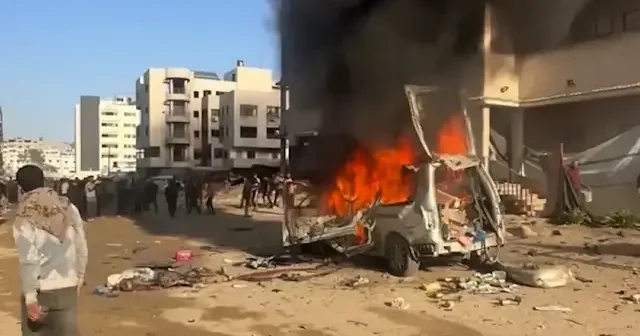 İsrail ateşkese yine ihanet etti: Gazze de sivillerin bulunduğu araç vuruldu VİDEO İZLE