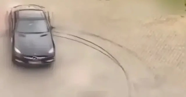 Hastane otoparkında drift atan sürücüye ağır ceza VİDEO İZLE