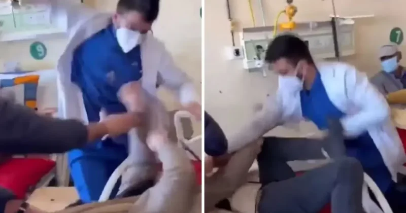 Doktor, bana saygı göster diyen hastayı sedye üzerinde defalarca yumrukladı