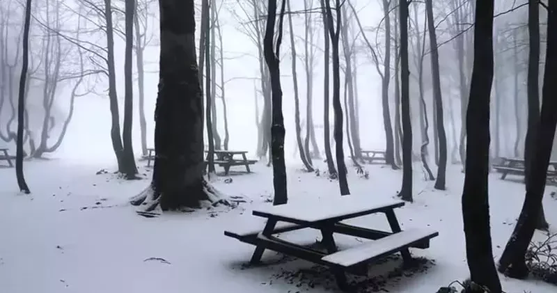 Kartepe’de kar manzarası