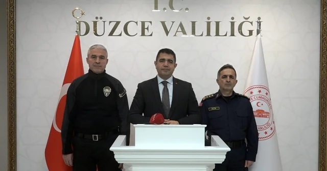 Vali Aslan Firari suçlular sokaklarda gezmeyecek Düzce de asayiş olayları yüzde 10 azaldı Kişiye karşı işlenen suçlar birinci sırada Düzce Haberleri