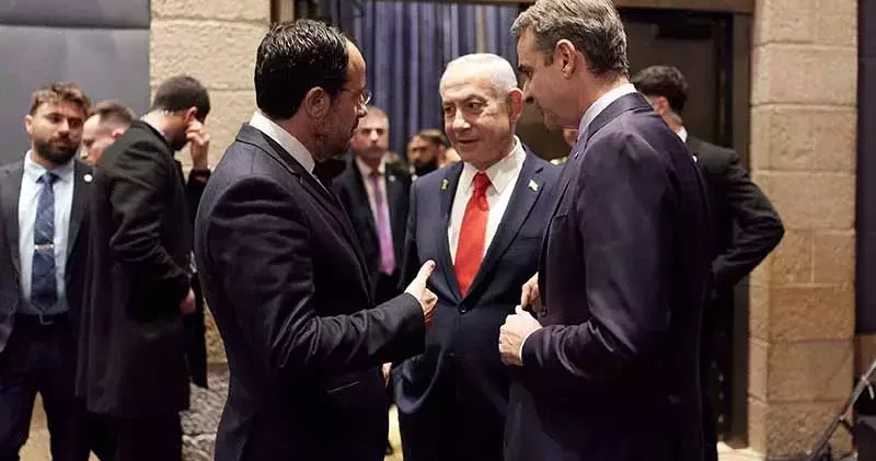 İsrail, Yunanistan ve GKRY yönetimi liderleri Kudüs te bir araya geldi