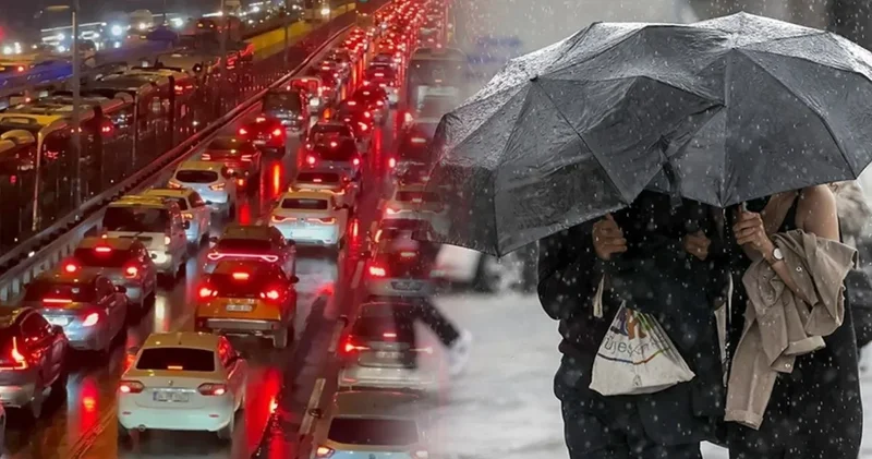 Sağanak yağmur trafiği felç etti! İstanbul da yoğunluk yüzde 90 a ulaştı