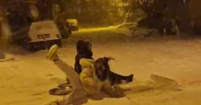 Darende de kar yağışıyla gelen eğlence Malatya Haberleri