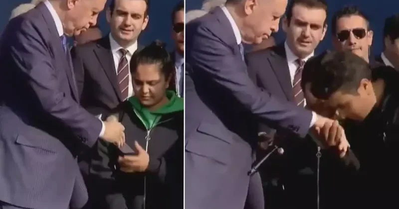 Erdoğan ın Aydın programında dikkat çeken an