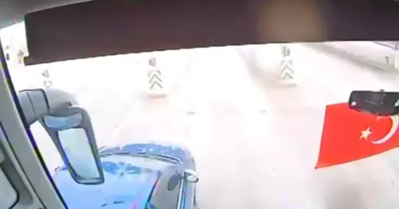 Kuzey Marmara Otoyolu nda otobüsün, otomobili biçtiği kaza anları ortaya çıktı