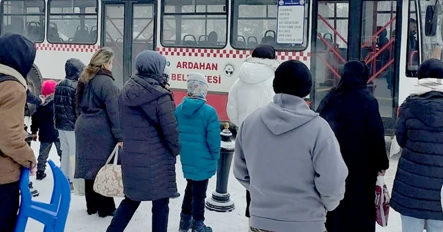 Belediyeden kayak merkezine ücretsiz servis Ardahan Haberleri