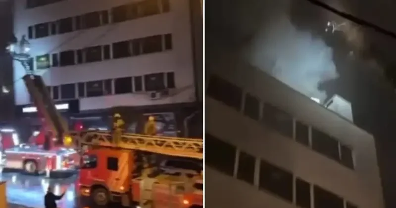 Kağıthane’de binanın çatısı alevlere teslim oldu İstanbul Haberleri