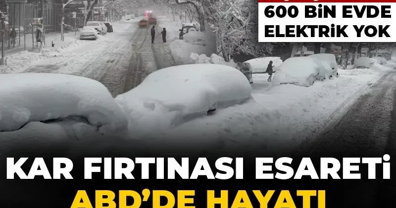 ABD’de kar fırtınası esareti hayatı felç etti! 5 binden fazla uçuş iptal, 600 bin evde elektrik yok