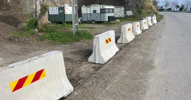 Sinop ta karavan işgaline beton set Sinop Haberleri