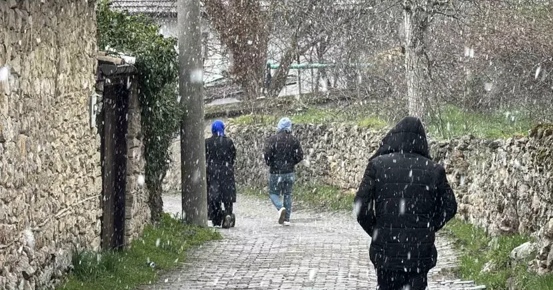 Karabük’ün yüksek kesimlerinde kar yağışı yeniden başladı