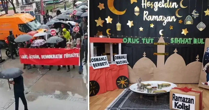 Okullardaki ramazan etkinlikleri için İzmir de yürüyüş düzenleyenlere AK Parti den tepki: Vesayet dili üretmeye çalışanları ibretle izliyoruz Gündem Haberleri