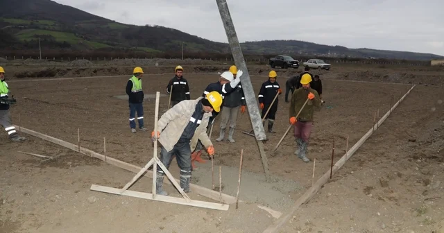 Bafra Karma OSB de bin kişilik caminin temeli atıldı Samsun Haberleri