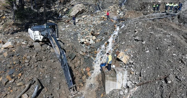 Yağışlarda zarar gören su isale hattı yenileniyor Muğla Haberleri