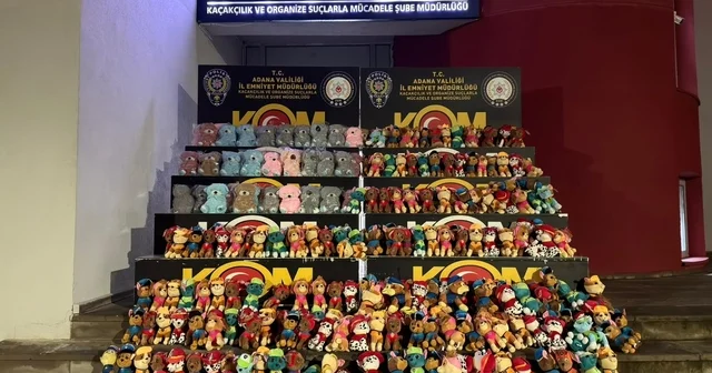 Sağlığa zararlı olabileceği değerlendirilen bin 515 kaçak pelüş oyuncak ele geçirildi Adana Haberleri