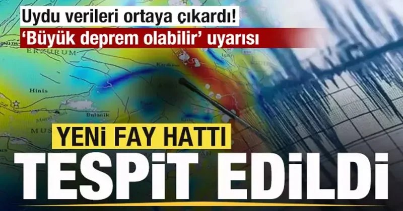 Uydu verileri ortaya çıkardı! Yeni fay hattı tespit edildi: Büyük deprem olabilir