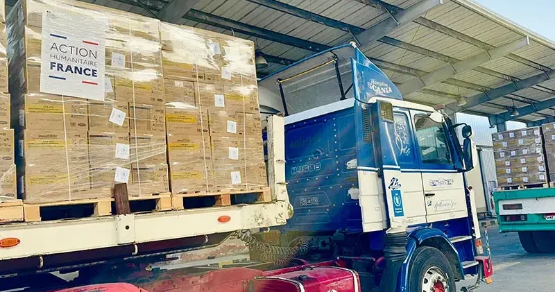 Fransa dan Gazze ye 80 ton gıda yardımı