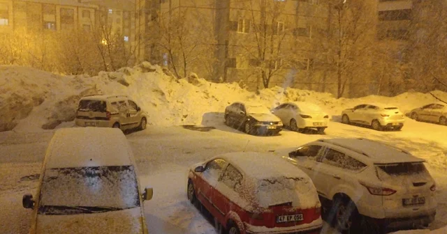 Bitlis te gece yarısı kar yağışı etkisini arttırdı Bitlis Haberleri