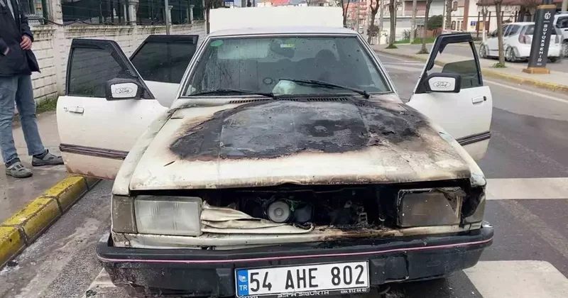 Seyir halindeki araçta yangın