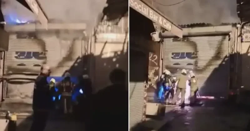 Beyoğlu nda tek katlı iş yerinde alevler yükseldi İstanbul Haberleri