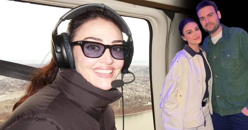 Esra Bilgiç ile Faruk Sabancı nın New York ta! Aşıklar helikoptere bindi Magazin haberleri